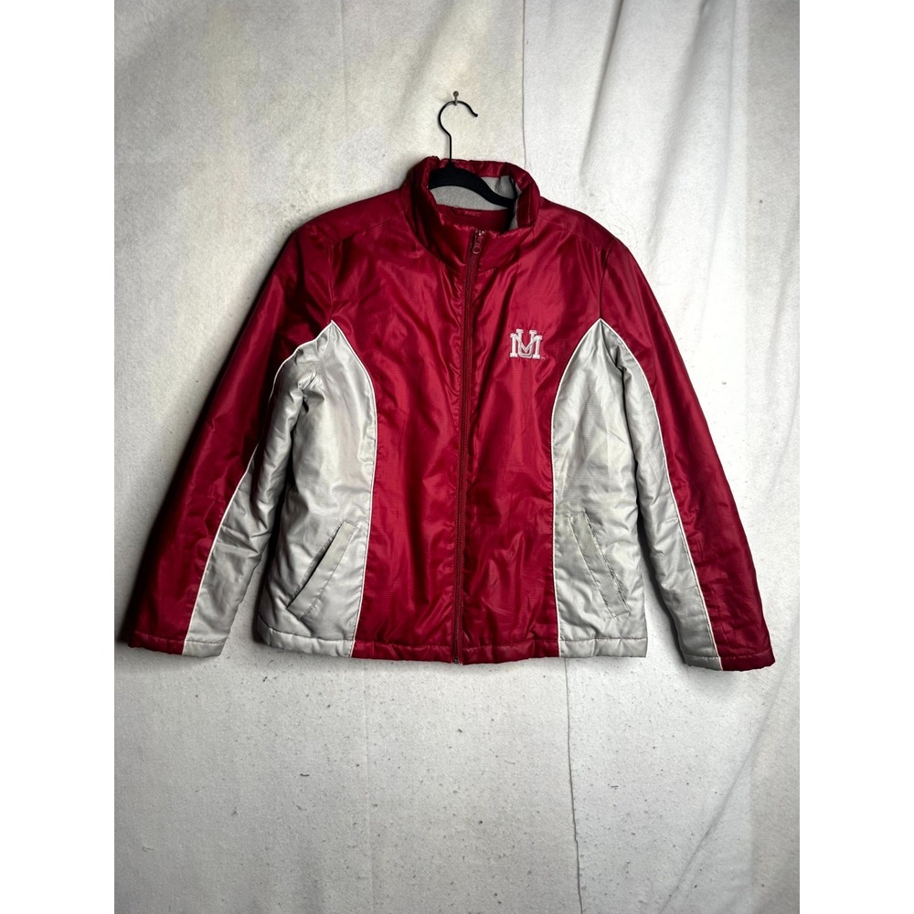 University Of Montana Grizzlies Jacket Womens Large Red G-III Football NCAA